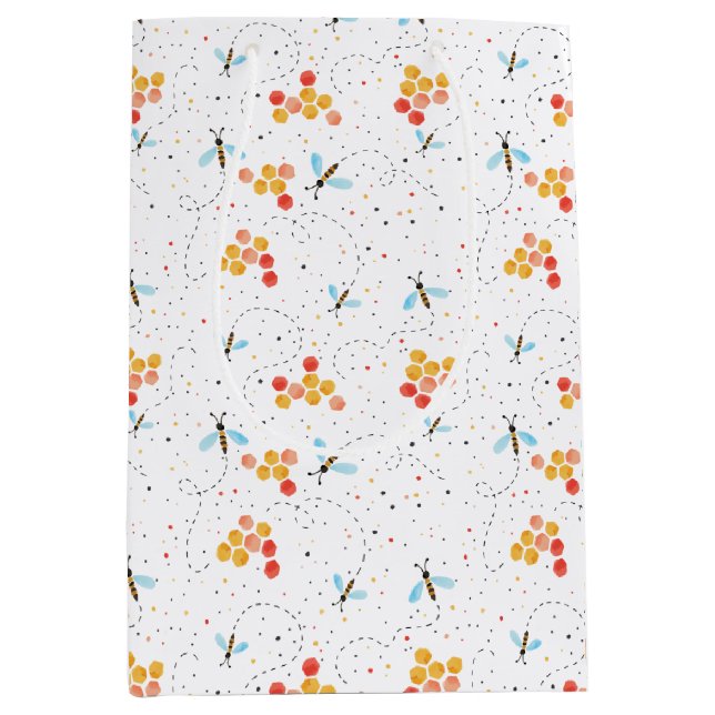 Watercolor Bee Mönster (Framsidan)