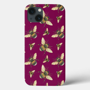 Watercolor Bee Mönster iphone case