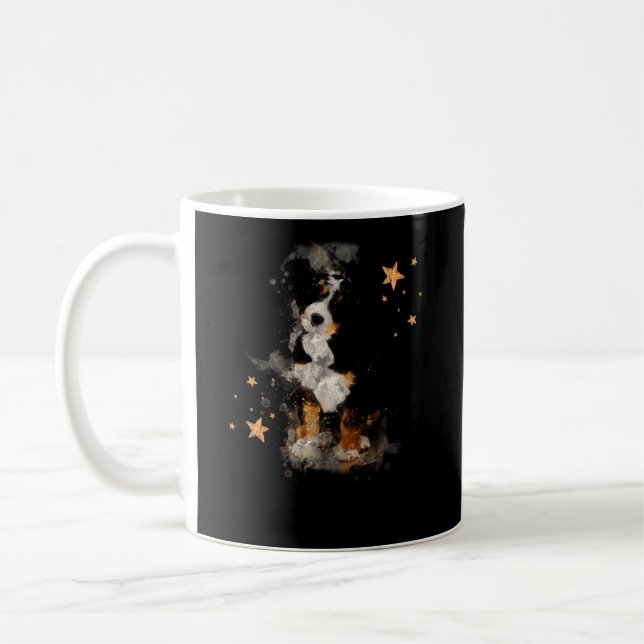 Watercolor Bernedoodle Mamma Doodle Kaffemugg (Vänster)