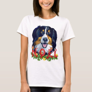 Watercolor Bernese Mountain Hund jul T Shirt
