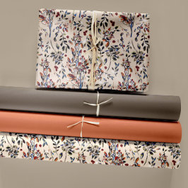 Watercolor Berries Löv Höst färger Brown Orange