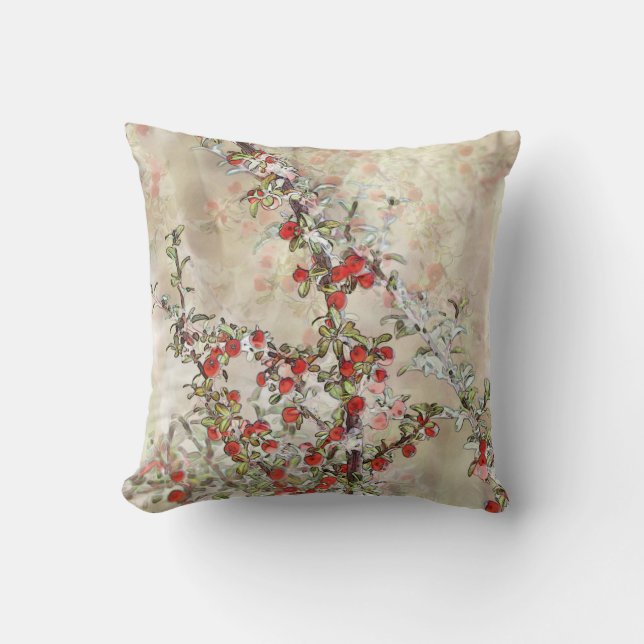 Watercolor Berries Pillow Kudde (Framsida)