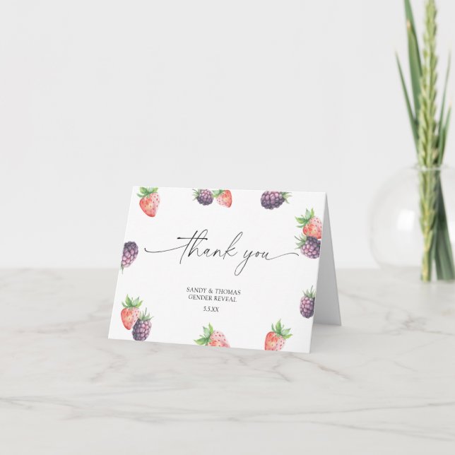 Watercolor Berries - tack för genderna! (Framsida)