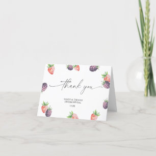 Watercolor Berries - tack för genderna! Kort