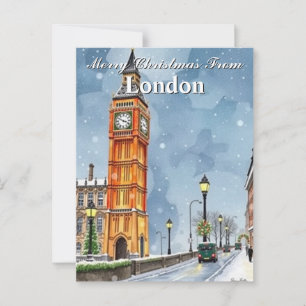 Watercolor Big Ben London-Helgdagar Vykort