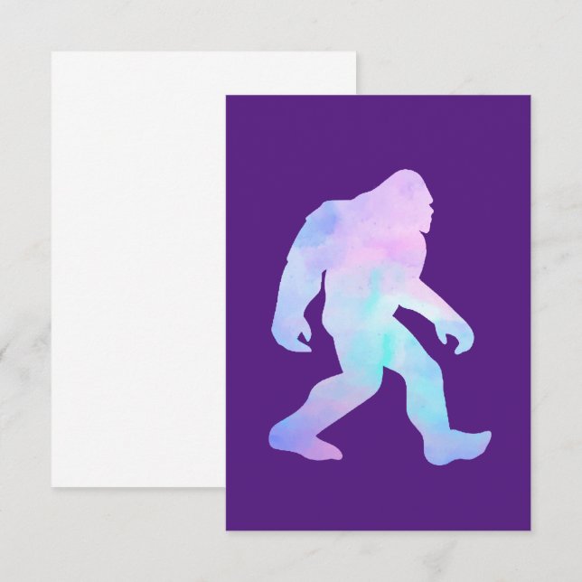 Watercolor Bigfoot       Tilläggskort (Fram/baksida)