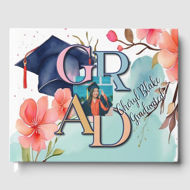 Watercolor Bild Studenten Gästböcker (Framsida)