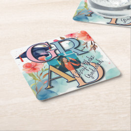 Watercolor Bild Studenten Underlägg Papper Kvadrat