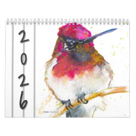 Watercolor Birds Wall Calendar 2026 Kalender