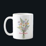 Watercolor Birth Flower Daisy Personalized Mug Kaffemugg<br><div class="desc">Celebrate a special connection with our Watercolor Birth Flower Personalized Mug. Featuring a floral illustration that represents the unique beauty of their birth month, this mug blends artistic flair with everyday functionality. The soft, ethereal watercolor textures pop against the crisp ceramic, creating a piece that feels more like a work...</div>