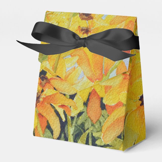 Watercolor Black-Eyed Susan Gift Box Presentaskar (Framsidan Sidan)