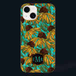 Watercolor Black Eyed Susans Blommigt Monogram<br><div class="desc">Elegant, maximalistiskt blommönster av svartögda sudaneser i goldenrod-gult och grönt på en livsblå bakgrund. © 2020 Helgdag Hearts Designs. Lägg helt enkelt till initialer för att konkurrera med designen. Design efter Helgdag - Utformning (reserverade höger).</div>