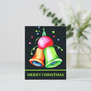Watercolor Blob Bells - Julkort
