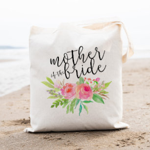 Watercolor Blommigt Bouquet Budens mamma Tygkasse