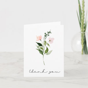 Watercolor Blommigt Bouquet - tackkort