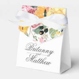 Watercolor Blommigt Bröllop Tack Presentaskar