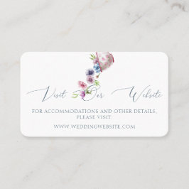 Watercolor Blommigt Bröllop webbplats Infoga kort