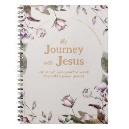 Watercolor blommigt Christian prayer journal Anteckningsbok