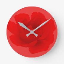 Watercolor Blommigt Crimson Red Peony