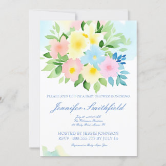 Watercolor BLOMMIGT DESIGN Inbjudningar