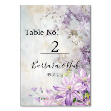 Watercolor Blommigt Lavender Bröllop