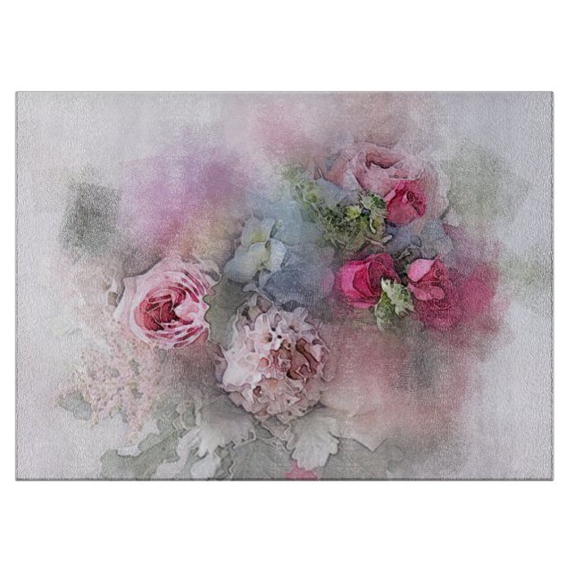 Watercolor Blommigt Ro Flowers Bouquet-mall (Framsidan)