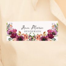 Watercolor Blommigt Wildblommor