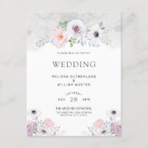 Watercolor Blommigt Winter Anemone Ro Bröllop