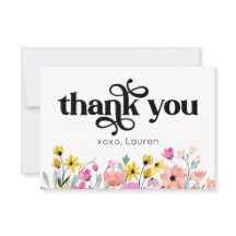 Watercolor Blommor Typografi Platt Tack