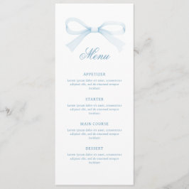 Watercolor Blue Bow Classic Meny