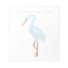 Watercolor Blue Crane Anteckningsblock