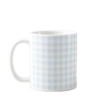 Watercolor Blue Gingham Coffee Mugg