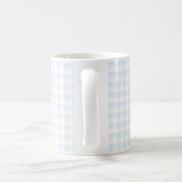 Watercolor Blue Gingham Coffee Mugg