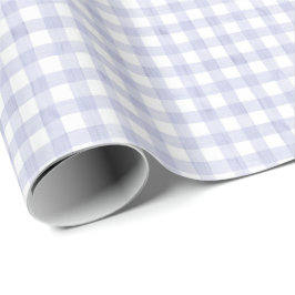 Watercolor Blue Gingham Presentpapper