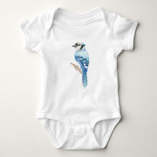 Watercolor Blue Jay Bird Nature Art Tee