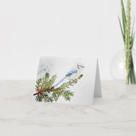 Watercolor Blue Jay Note Kort