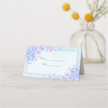 Watercolor Blue Lila Lilac Bröllop