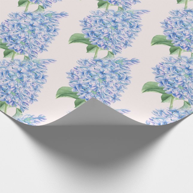 Watercolor Blue Lilac Mönster Presentpapper (Hörn)