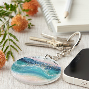 Watercolor Blue White Ocean Wave Anpassningsbar Ph