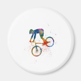 Watercolor bmx bike magnet