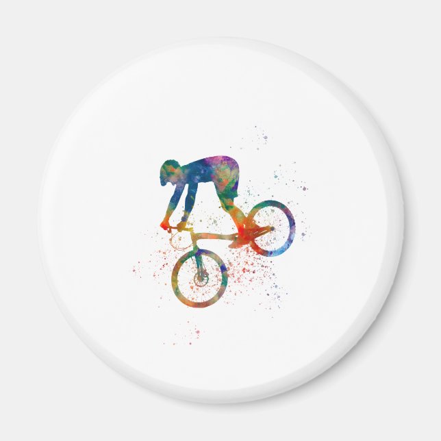 Watercolor bmx bike magnet (Framsidan)
