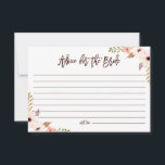 Watercolor Bohemian Flowers Advice for Bride Rådkort<br><div class="desc">Ge ditt råd till den vackra bruden. Viktig blommigt om bridkortet med vattenfärgad blommigt andedräkt. Detta kort för råd till blommigten kommer att vara perfekt för möhippor med vår,  fall eller shabby chic.</div>