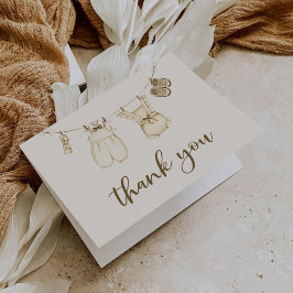 Watercolor Boho Barnkläders Gender Reveal Tack Kort