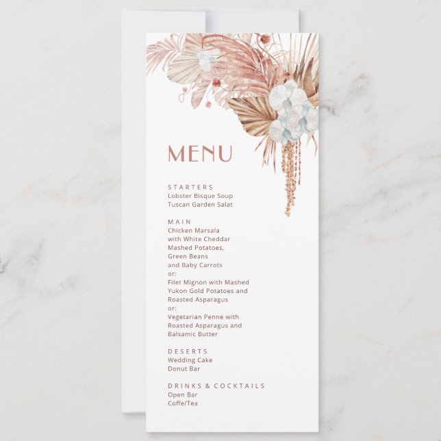 Watercolor Boho Blommig    Inbjudningar (Framsida)