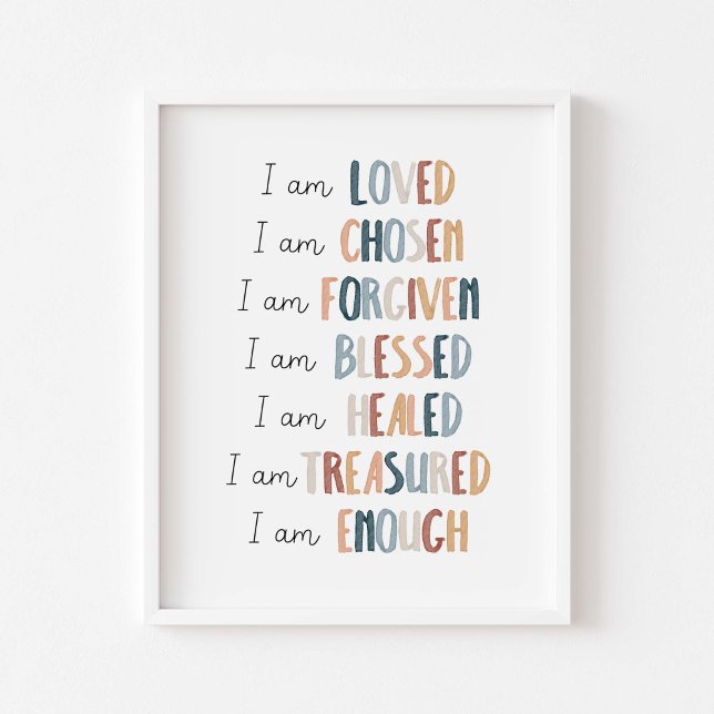 Watercolor boho Christian children-bekräftelse pos Poster (Skapare uppladdad)