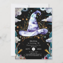 Watercolor Boho Kids's Wizard Birthday