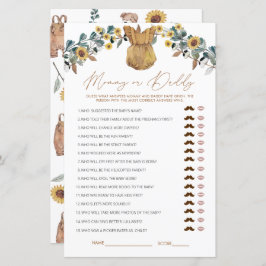 Watercolor Boho Mamma eller Baby Shower Game