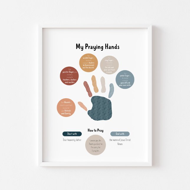 Watercolor Boho min bönande händer poster (Skapare uppladdad)