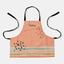Watercolor Boho Personlig Namn Apron