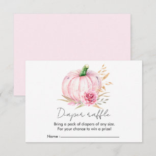 Watercolor Boho Pumpkin Babyduschskåp-kort Tilläggskort